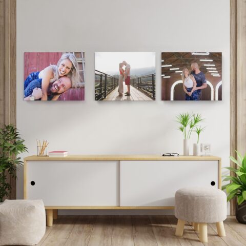 Trio de Quadros com Moldura