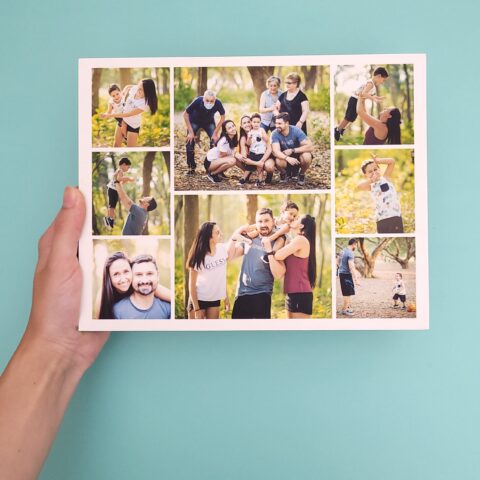 O Amor Mora Aqui – Quadro com 8 Fotos