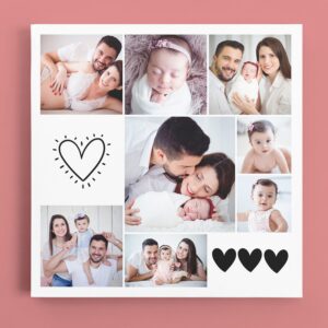 Quadro 8 Fotos Coração